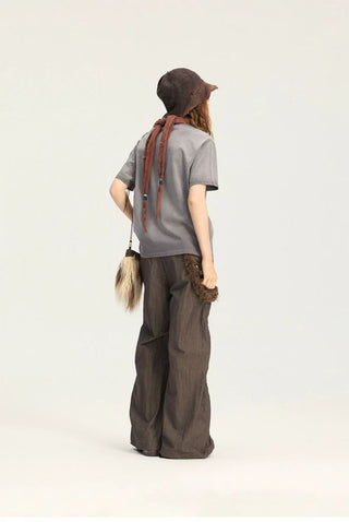 [Monterest] Unicorn Print Washed Cotton T-Shirt