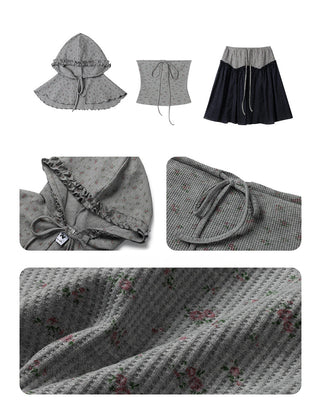 [NECY] Coquette Floral Dot Hooded 3