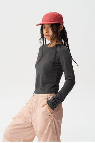 [Monterest] Slim Fit Panel Long Sleeve T-Shirt