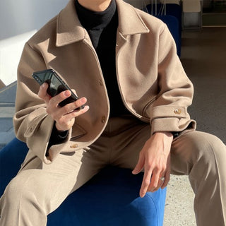 Simple Wool Short Jacket (2 colors)