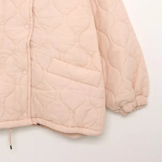 Oversized quilted collar jumper