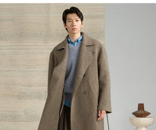 [CULTUM] Wool Blend High-Waist Tapered Trousers