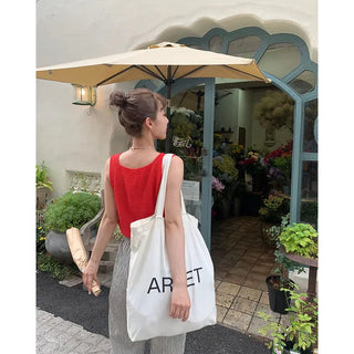 Linen Square Sleeveless Knit