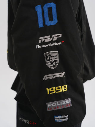 [MASONPRINCE] Boxy Racing Bomber Jacket