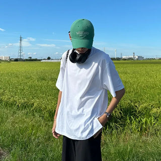 Basic side-slit T-shirt