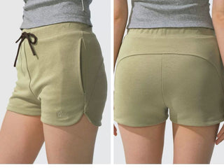 [Monterest] Drawstring Logo Embroidered Sweat Shorts