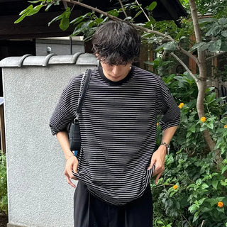 Two-tone border boxy T-shirt