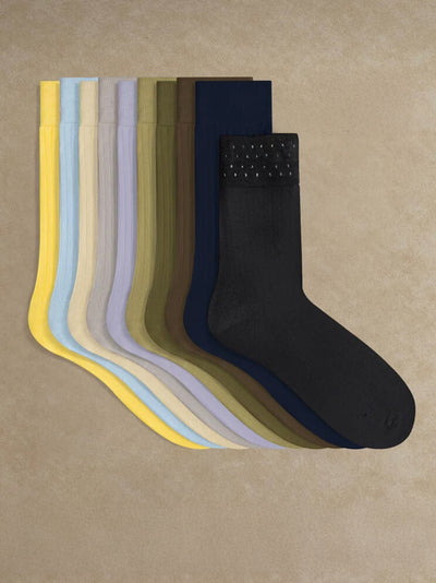 [CULTUM] Mercerized Cotton Ribbed Business Socks
