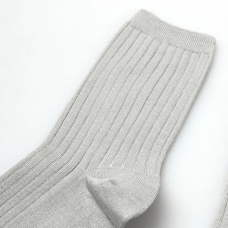 Cotton ribbed long socks