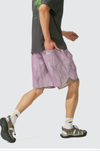 [Monterest] Tie-Dye Double Layer Running Shorts