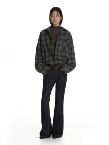 MASONPRINCE Suede Elbow Patch Shirt