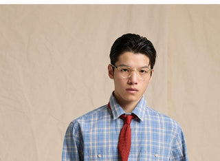 [CULTUM] Cotton Plaid Work Shirt with Pockets