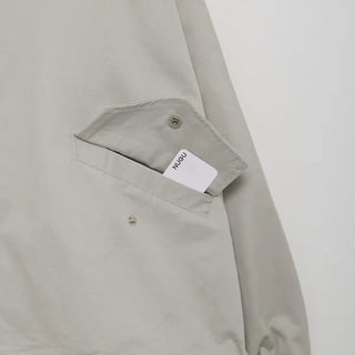 Oversized cropped military jacket