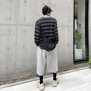 (Unisex) Striped Knit Long T-Shirt