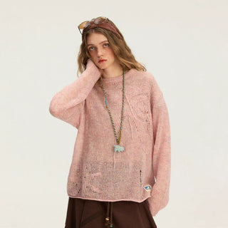 [Monterest] Mohair Blend Openwork Starfish Sweater