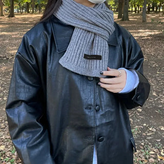Rib-knit scarf