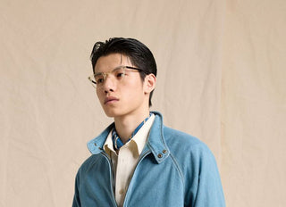 [CULTUM] Lyocell Denim Harrington Jacket