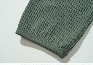 [Monterest] Waffle Knit Drop Shoulder Long Sleeve Tee