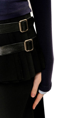 [Moromoro2] Layered Contrast Neckline Knit  Top
