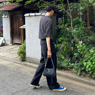 Two-tone border boxy T-shirt