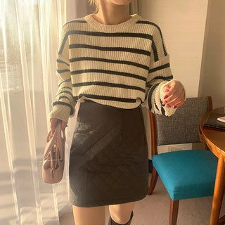 Quilted mini skirt