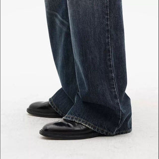 [MASONPRINCE] Washed Slub Denim Micro-Flare Jeans