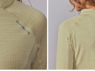 [Monterest] Fleece-Lined Half-Zip Long Sleeve Tee