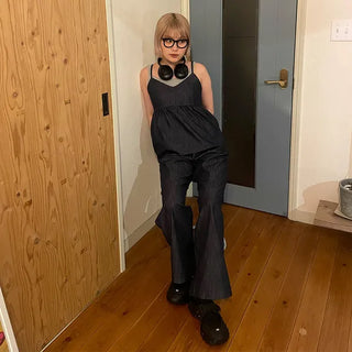 Summer denim camisole and pants set