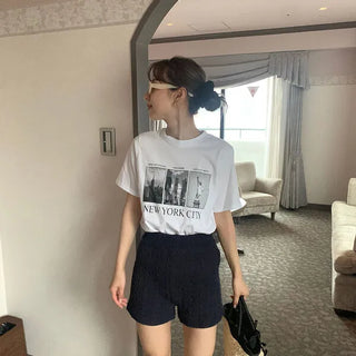 Cable knit shorts