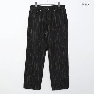 Unique Pattern Denim Pants