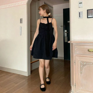Shirred mini dress