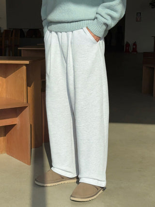 Allo One-Pleat Drawstring Fleece-Lined Training Pants