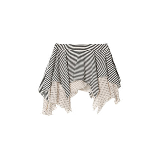 [NECY] Irregular Dot Double Hem Mini Skirt