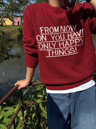 FROM NOW Intarsia Soft Knit