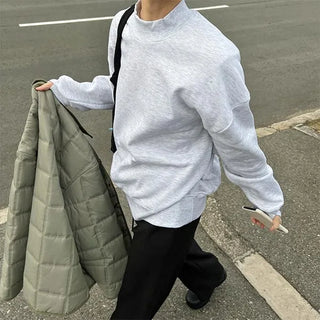 Half-neck warmer sweatshirt