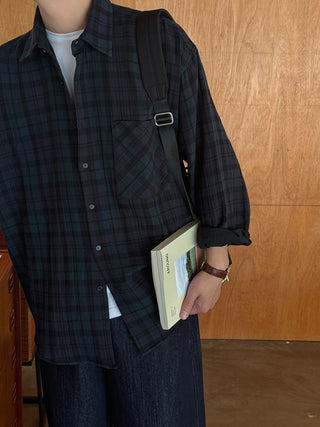 Rhythm Double-Layered Oversized Check Shirt