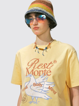 [Monterest] Washed Peace Dove Print T-Shirt