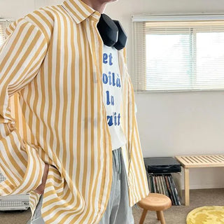 Oversized striped shirt