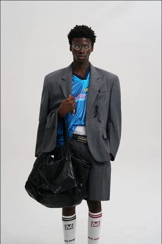 [MASONPRINCE] Arc-cut Structured Blazer/Pants