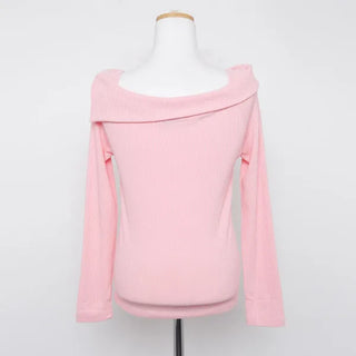 Asymmetrical Color Ribbed Pullover