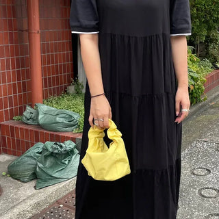 Handle Shirring Mini Bag