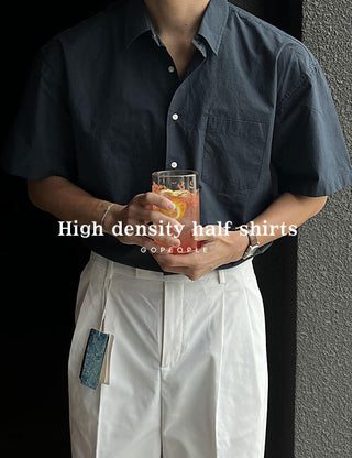 High-density oversized short-sleeve shirt (7 colors)