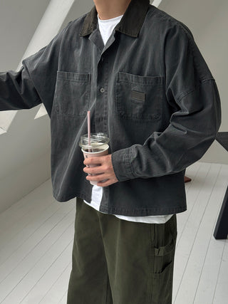 Slow Pigment Crop Work Shirt