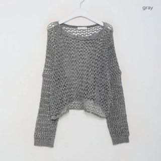 Perforated Cropped Knit