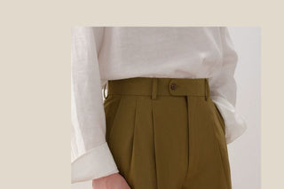 [CULTUM] Washable Relaxed Bamboo Trousers