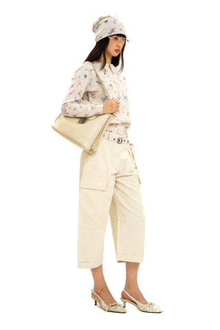 [Moromoro2] Horse & Rabbit Print Crew Neck  Cardigan