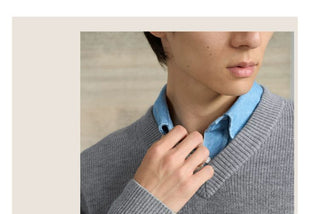 [CULTUM] Pure Wool V-Neck Knit Sweater