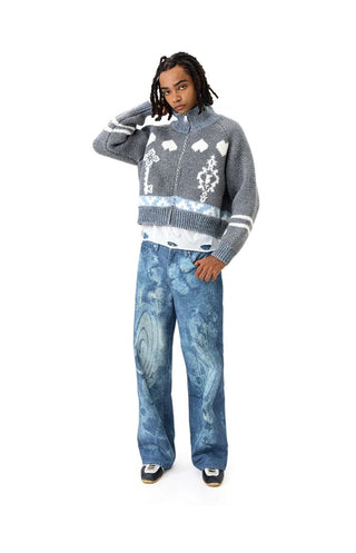 [CONP] Lucky Clover Wide Leg Jeans