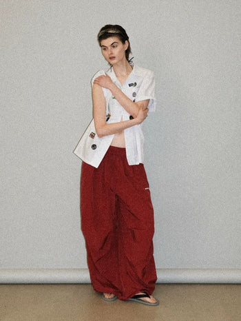 [MASONPRINCE] Lightweight Nylon Parachute Pants