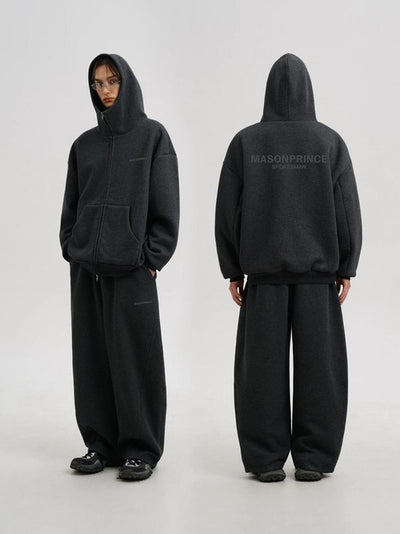 [MASONPRINCE] Air Layer Stand Collar Hoodie Set